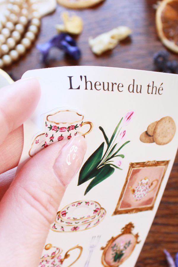 Mini planche de stickers L'heure du thé – Image 4