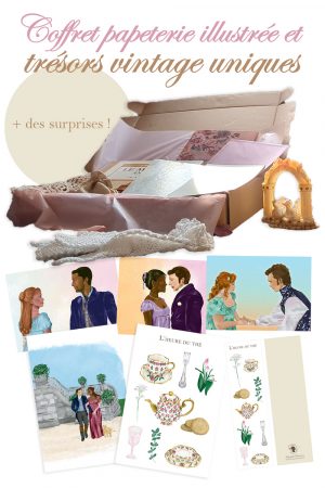 Coffret unique papeterie et trésors vintage Régence