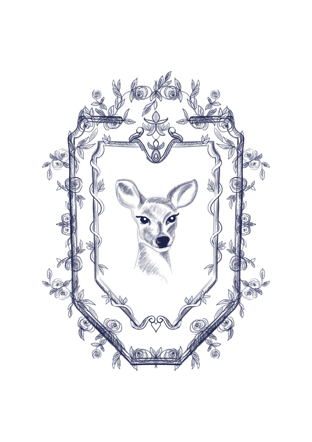 motif-faon-elizabeth-duerre-illustratrice-blason