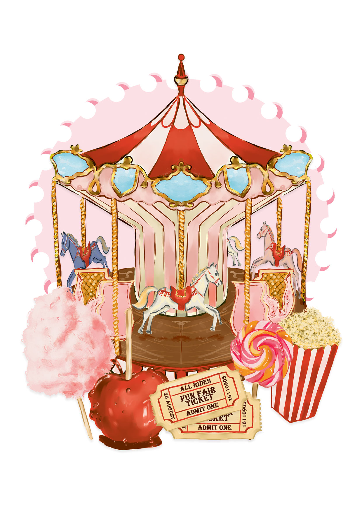 visuel-fete-foraine-print-carrousel-elizabeth-duerre-illustratrice